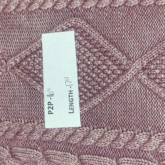 Boohoo Muave Acid Washed Cable Knit V-neck Tank Top - Picture 5 of 7